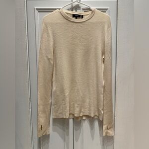 Theory Yellow Wool Knit Crewneck Sweater Mens Medium